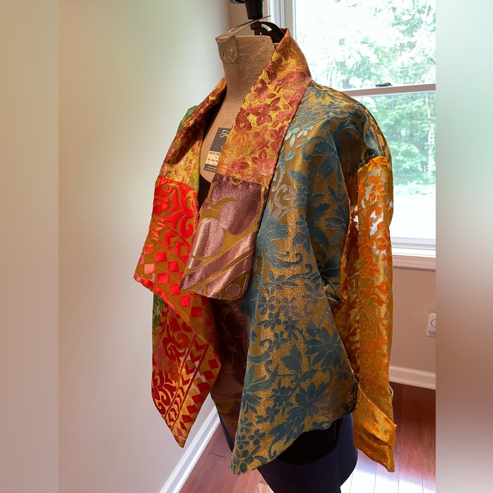 Multi Colored Cropped Evening Jacket - image 1